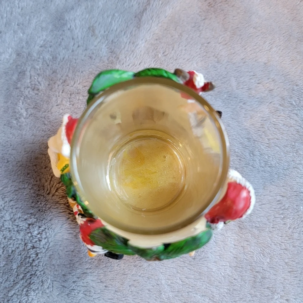 Yankee Candle Hula Santa And Friends Beach Christmas Votive Glass Candle Holder